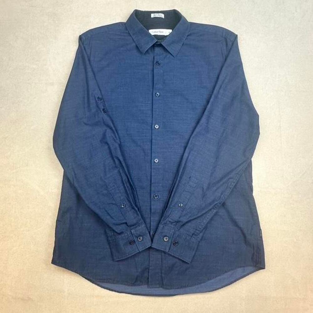 Calvin Klein Men's Blue Button-Up Shirt size M sku A-12-LRS